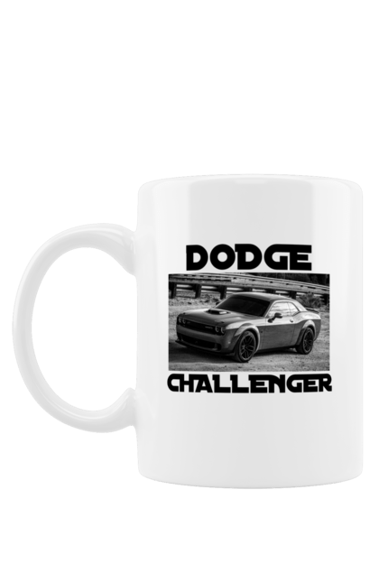 Mug with prints Dodge challenger. An american legend, auto, car, classic car, cult car, dodge challenger, powerful car, zhmasl kar. 2070702