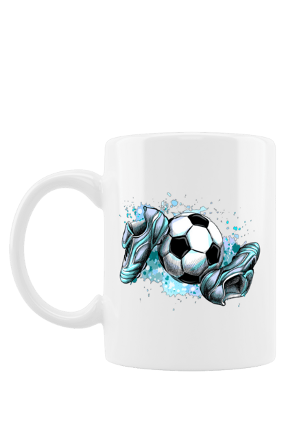 Чашка з принтом "Футбольний М'яч І Сороконожки". М`яч, сорокножкі, спорт, футбол. aslan
