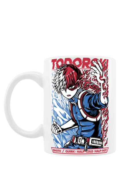 Чашка з принтом "Моя геройська академія Шьото Тодорокі". My hero academia, shoto todoroki, todoroki, академія юей, аніме, манга, моя геройська академія, тодорокі, шьото, шьото тодорокі. 2070702