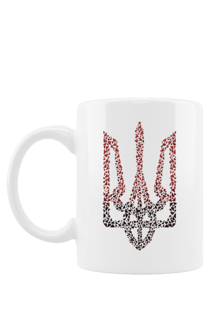 Чашка з принтом "Тризуб АРТ". Герб, патріотам, тризуб, украина, україна. CustomPrint.market