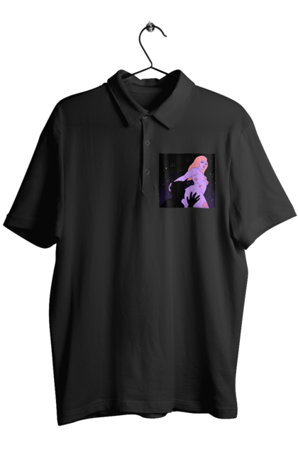 Поло чоловіче з принтом "Фіолетова Дівчина". Дівчина, тіло. 2070702