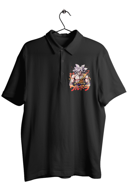 Men's polo with prints Dragon Ball Son Goku. Anime, dragon ball, goku, manga, son goku, tv series. 2070702