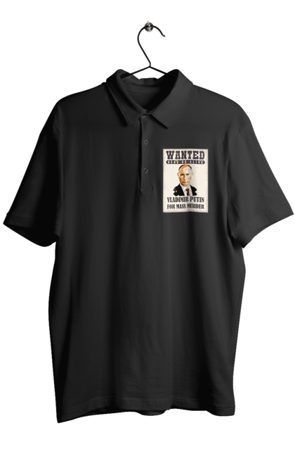Поло чоловіче з принтом "Розшук Гаага". Путин, розшук гаага, розшук путин, хуйло. ART принт на футболках