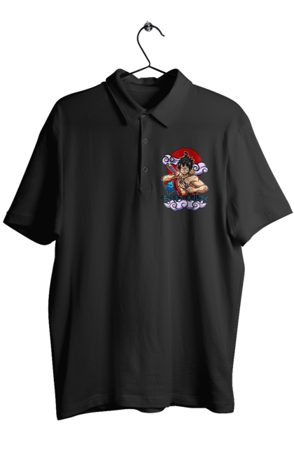 Men's polo with prints One Piece Luffy. Anime, luffy, manga, monkey de luffy, one piece, pirates. 2070702