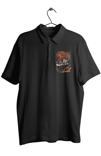 Men's polo with prints Bleach Kenpachi Zaraki. Anime, bleach, gotei thirteen, kenpachi, kenpachi zaraki, manga. 2070702