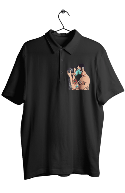 Поло чоловіче з принтом "Коронавірусна Любов". Карантин, коронавірус, кохання, маска, поцілунок. 2070702