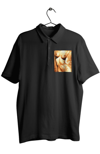 Поло чоловіче з принтом "Краса тіла". Вигини жіночого тіла, грація тіла, груди, жіноче тіло, жіночі груди, краса тіла. 2070702