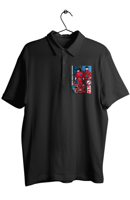 Men's polo with prints Akira Shotaro Kaneda. Akira, anime, cyberpunk, manga, shotaro kaneda. 2070702