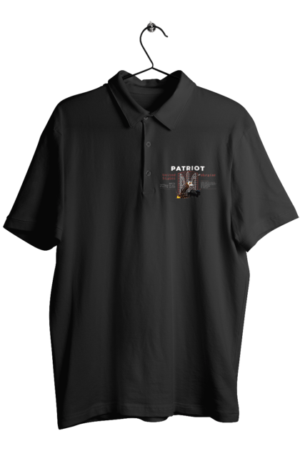 Поло чоловіче з принтом "Patriot". Caesar, himars, patriot, залужний, зброя. 2070702
