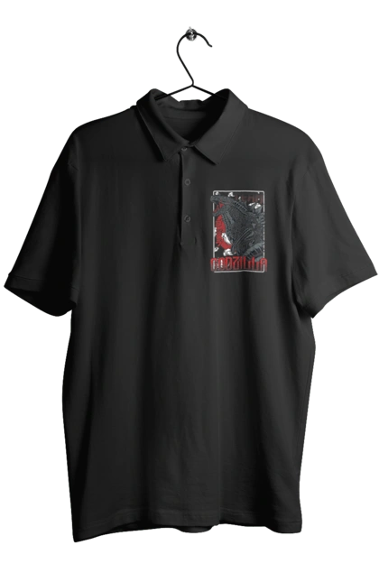 Поло чоловіче з принтом "Годзілла". Godzilla, ґодзілла, динозавр, кайдзю, мутант, фільм, японія. 2070702