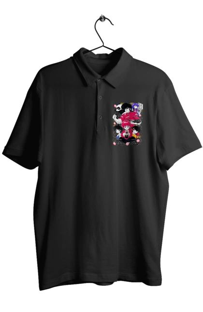 Men`s polo with prints Ranma 1/2. Action movie, anime, comedy, manga, mystic, ranma, romance, shampoo. 2070702