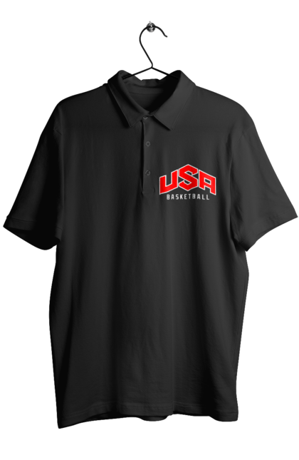 Men's polo with prints USA Basketball. Basketball, sport, sports team, team, usa, usa basketball. 2070702