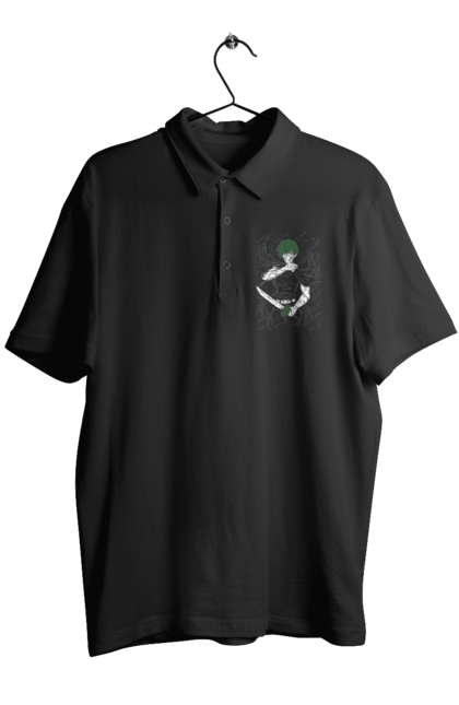 Men's polo with prints Jujutsu Kaisen Maki. Anime, dark fantasy, jujutsu kaisen, magic battle, maki, maki zenin, manga, mystic. 2070702