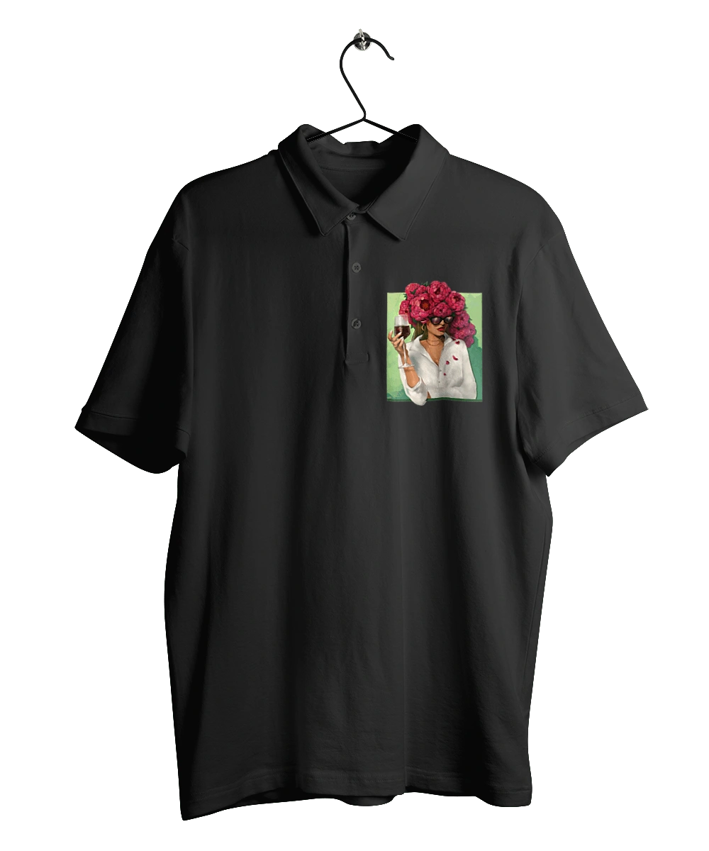 Дівчина з півоніями та келихом