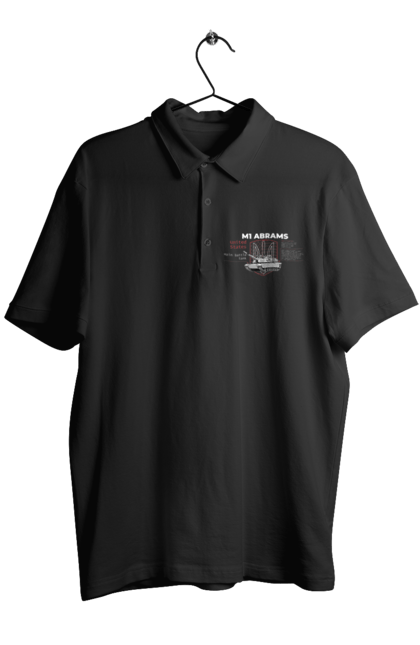 Поло чоловіче з принтом "M1 Abrams англійська". Abrams, m1 abrams, залужний, зброя, танк. 2070702