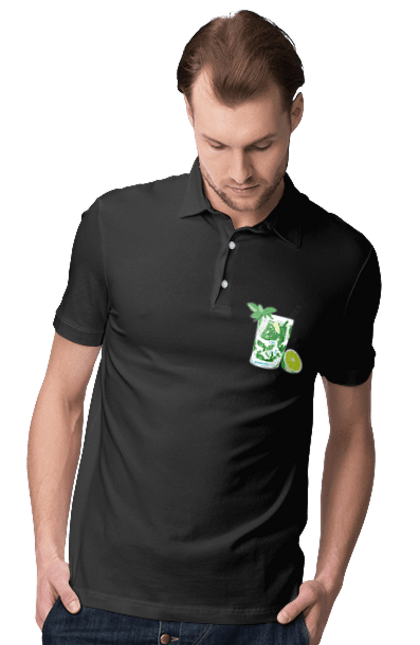 Поло чоловіче з принтом "Напій Мохіто І Лимон". Лимон, мохіто, напій. 2070702