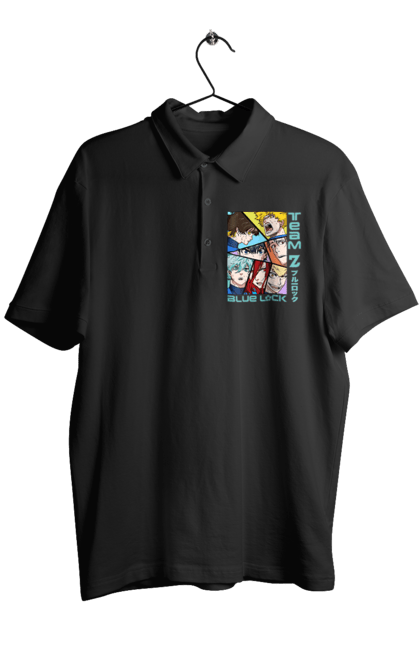 Men's polo with prints Blue Lock. Anime, blue lock, blue prison, manga, sport, sports anime. 2070702