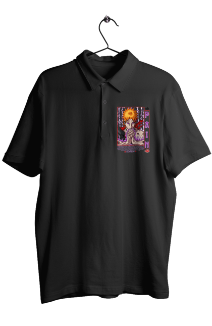 Men's polo with prints Naruto Yahiko. Akatsuki, anime, character, manga, naruto, ninja, pain, tv series, yahiko. 2070702