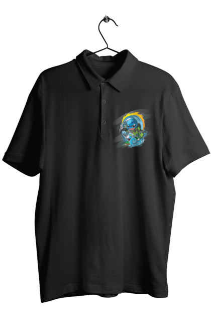 Men's polo with prints Pokemon Squirtle. Anime, games, nintendo, pokemon, pokemon go, squirtle. 2070702