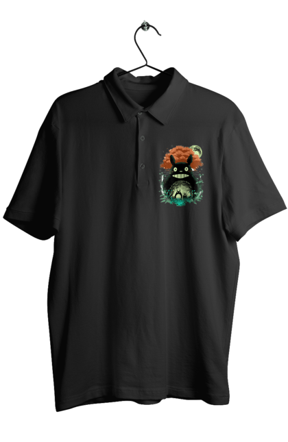 Men's polo with prints Totoro. Adventures, anime, comedy drama, fantasy, film, my neighbor totoro, tv series. 2070702