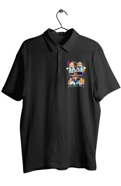 Men`s polo with prints My Deer Friend Nokotan. Anime, comedy, deer, manga, nokotan, shikanoko. 2070702