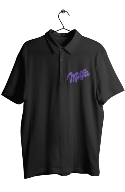 Поло мужское с принтом Milfa. Для взрослых, для женщин, мем, милка, милф, милфа, прикол, смешные. 2070702