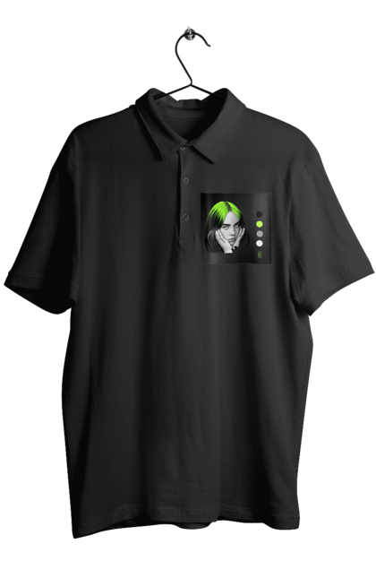 Поло чоловіче з принтом "Біллі Ейліш". Біллі, біллі ейліш, ейліш. 2070702