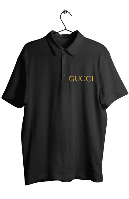 Поло чоловіче з принтом "Gucci". 2022, gucci, бренд, гуччи, мода. CustomPrint.market