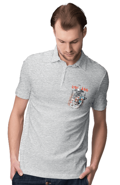 Men's polo with prints Totoro. Adventures, anime, comedy drama, fantasy, film, my neighbor totoro, tv series. 2070702