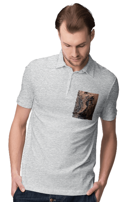 Поло чоловіче з принтом "Інтрига". Взаємність, захоплення, інтрига, любов, неможливо встояти, секс, чоловік і жінка. 2070702