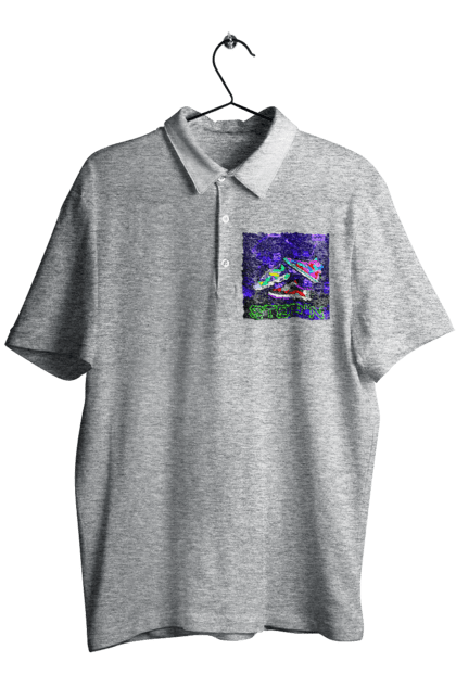 Men`s polo with prints Step`n. Crypt, cryptocurrencies, nft, nft sneakers, solana, stepn, virtual crosses. 2070702