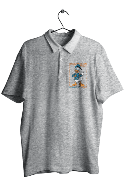 Men's polo with prints Donald Duck. Animated series, cartoon, disney, donald duck. 2070702