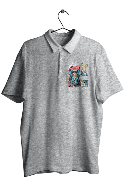 Men's polo with prints JOJO Jolyne Cujoh. Anime, jojo, jojo`s bizarre adventure, jojo’s bizarre adventure, jolyne cujoh, manga. 2070702