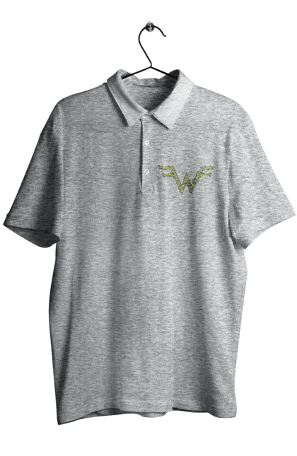 Men's polo with prints Weezer. Alternative rock, group, indie rock, music, pop rock, power pop, rock, weezer. 2070702