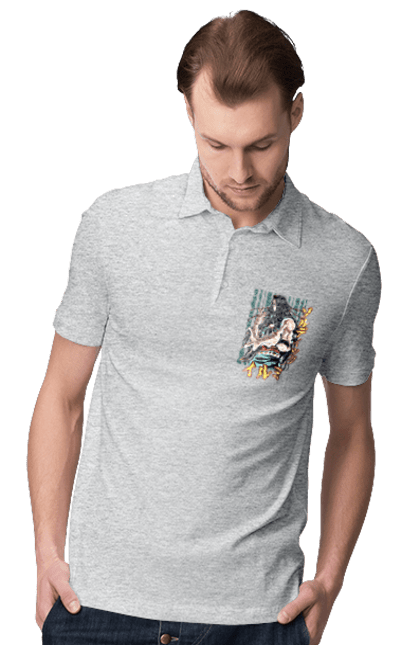 Men's polo with prints Hunter × Hunter Illumi Zoldyck. Anime, hunter, hunter × hunter, hunter hunter, illumi, illumi zoldyck, manga, zoldyck. 2070702