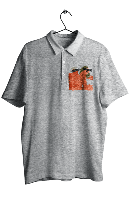 Поло чоловіче з принтом "Кохання та прихована камера". Prikol, smex, гумор, дружба, жуйка, любов, мир, нас не впізнають, прихована камера, секс. 2070702