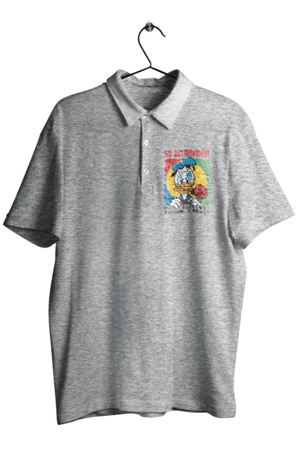 Men's polo with prints Donald Duck Do not disturb!. Animated series, cartoon, disney, do not disturb, donald duck. 2070702