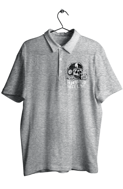 Men`s polo with prints Have a nice day. Fak, have a, nice day, scull, thirteen, with a skull. 2070702
