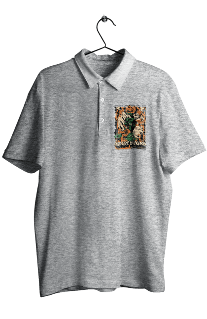 Men's polo with prints Halloween Scary Squad. Costume, ghost, halloween, holiday, october, october 31, pumpkin, skeleton, sweets, trick or treat. 2070702