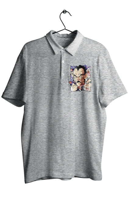 Men`s polo with prints Dragon Ball Tao Pai Pai. Anime, dragon ball, goku, manga, mercenary tao, tao pai pai, tv series, vegeta. 2070702