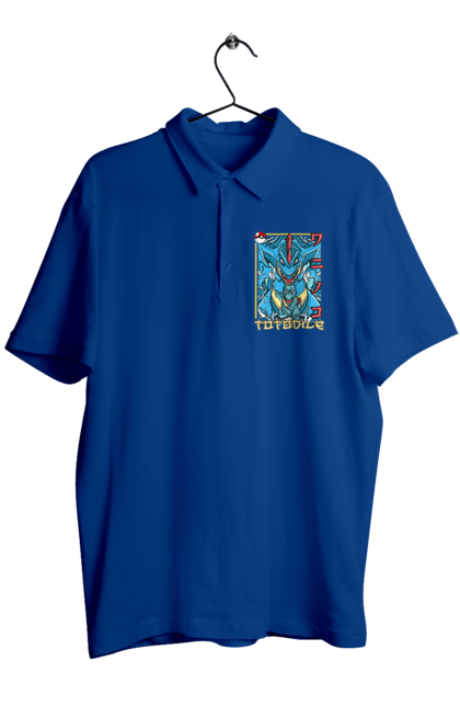 Men's polo with prints Pokemon Totodile. Nintendo, pokemon, pokemon go, totodile. 2070702