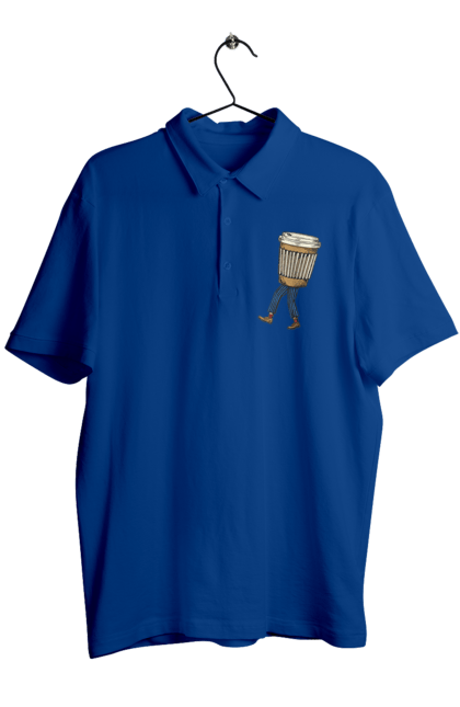 Поло чоловіче з принтом "Людина Кава". Кава. 2070702