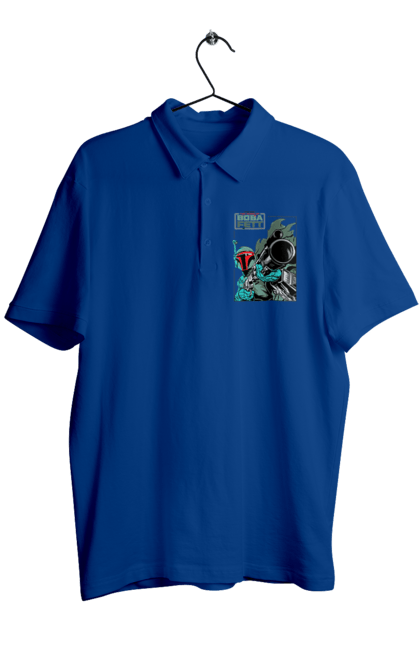 Men's polo with prints Boba Fett. Bob fett, boba fett, clone, head hunter, star wars. 2070702