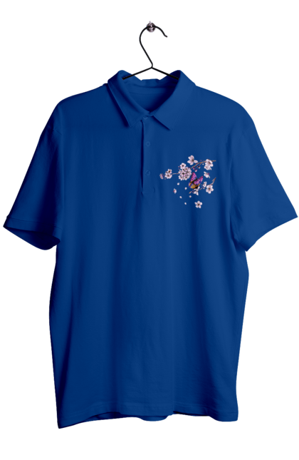 Поло чоловіче з принтом "Метелик І Сакура". Весна, дерево, метелик, сакура. 2070702