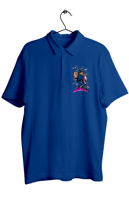 Men's polo with prints JOJO Jotaro. Anime, jojo, jojo`s bizarre adventure, jojo’s bizarre adventure, jotaro, jotaro kujo, manga. 2070702