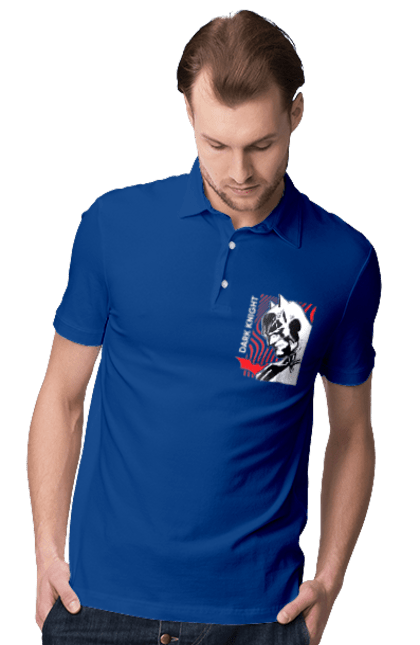 Men's polo with prints Batman. Batman, bruce wayne, comics, dark knight, dc comics, justice league, movie, superhero. 2070702