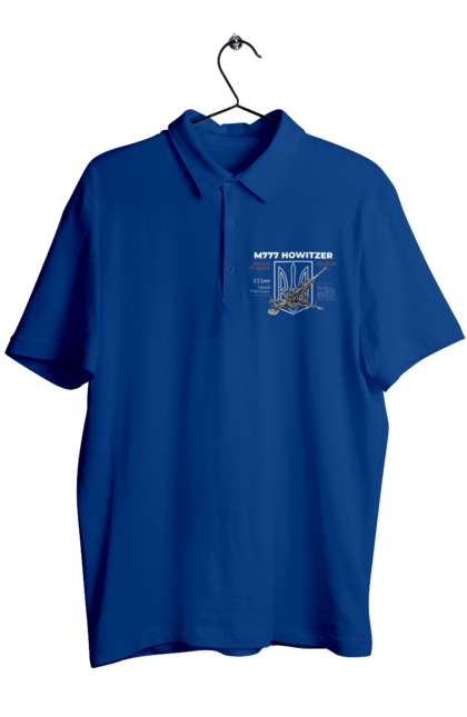 Men`s polo with prints 155 мм M777. Archer, bayraktar, himars, howitzer, javelin, m777, patriot, weapons, zaluzhny. 2070702