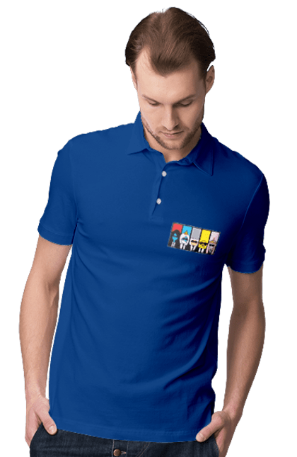 Men's polo with prints Adventure Time. Adventure time, animated series, cartoon network, land of ooo, tv series. 2070702