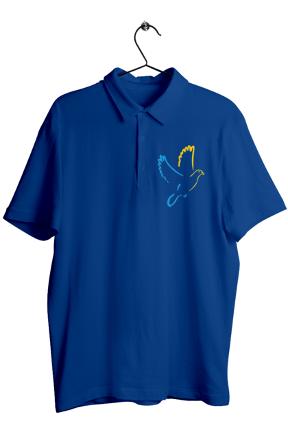 Поло чоловіче з принтом "Голуб миру". Голуб миру, мир, перемога україни, україна. 2070702