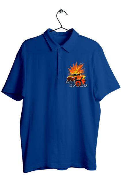 Men`s polo with prints The art of speed. Auto, car, driver, motorist, speed. 2070702